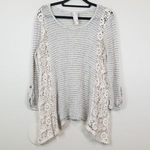 Blu Pepper Lace Assymetrical Tunic